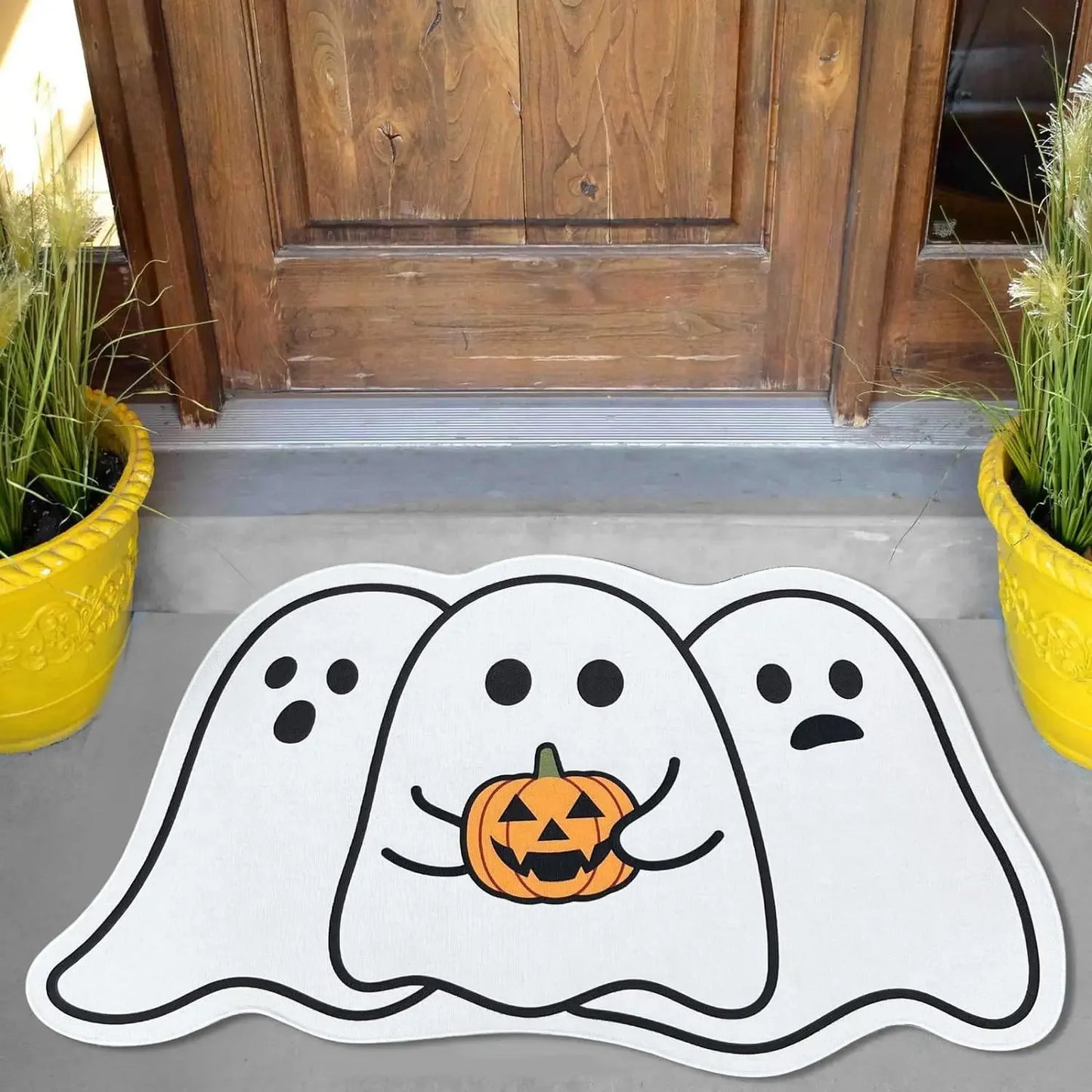 Black Spider Web Ghost Gothic Carpet Rug
