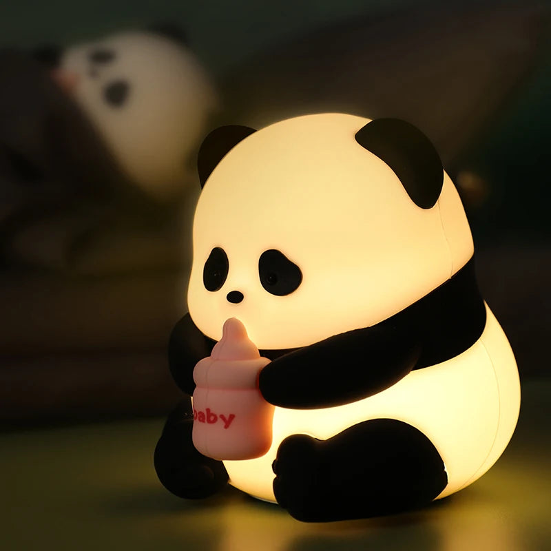 LED Light Panda Cartoon Animals Silicone Lamp