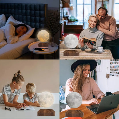Levitating Moon Magnetic Floating Night Table 3D LED Lamp