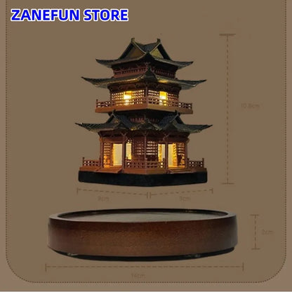 Magnetic Levitating Architectural Floating Tower Desk Decor