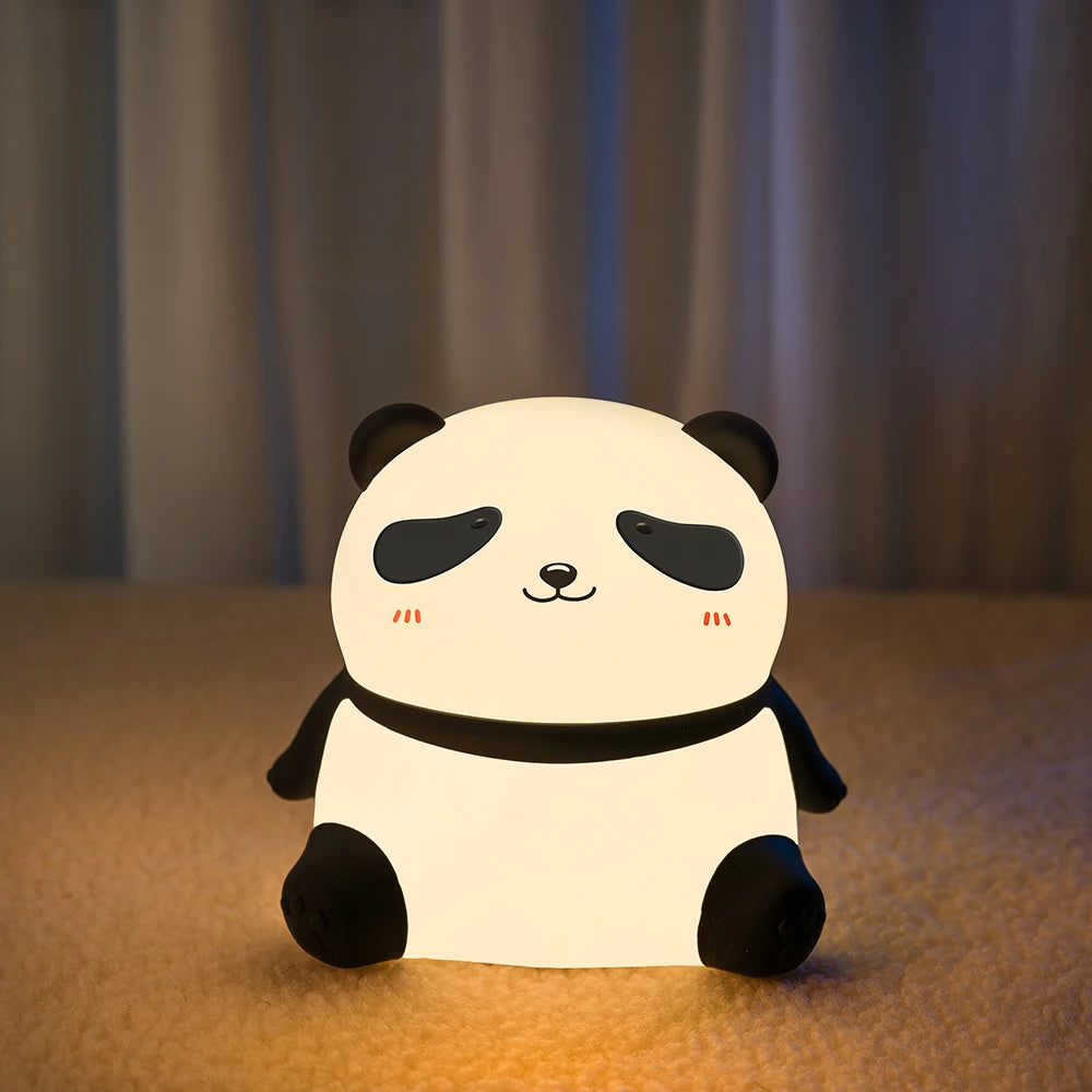 LED Light Panda Cartoon Animals Silicone Lamp