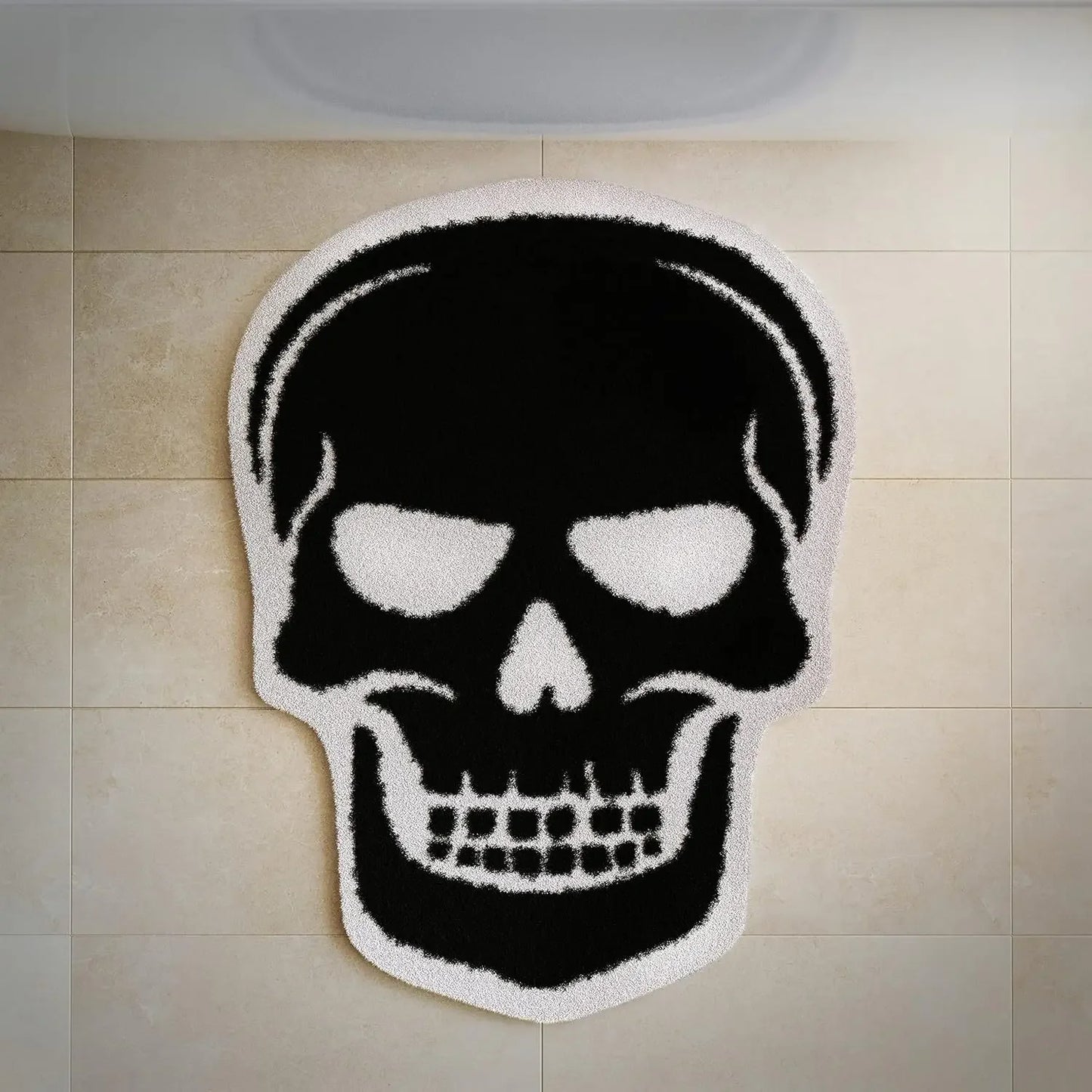 Black Spider Web Ghost Gothic Carpet Rug