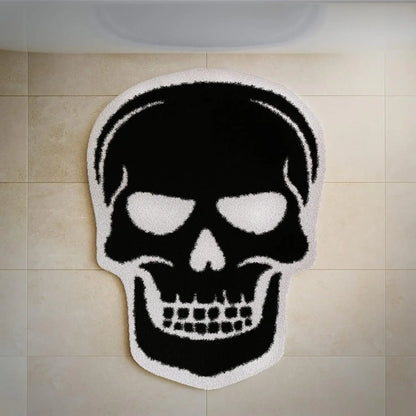 Black Spider Web Ghost Gothic Carpet Rug