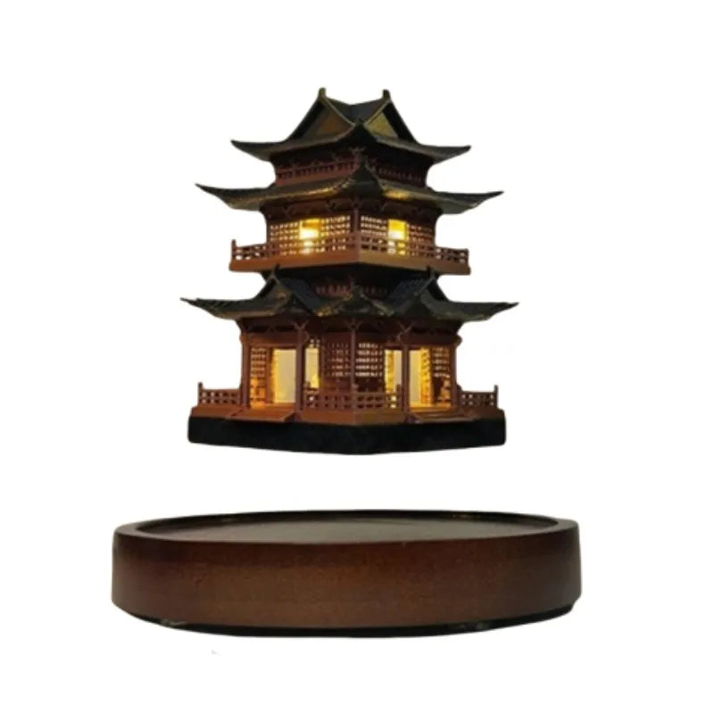 Magnetic Levitating Architectural Floating Tower Desk Decor