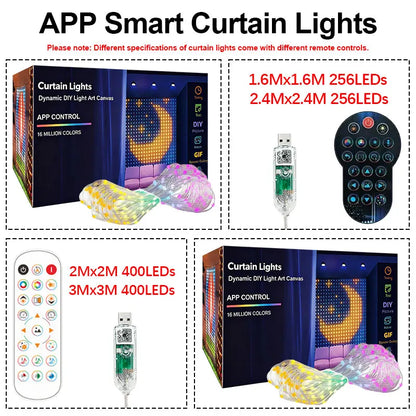 RGB Curtain Smart String Fairy Lights