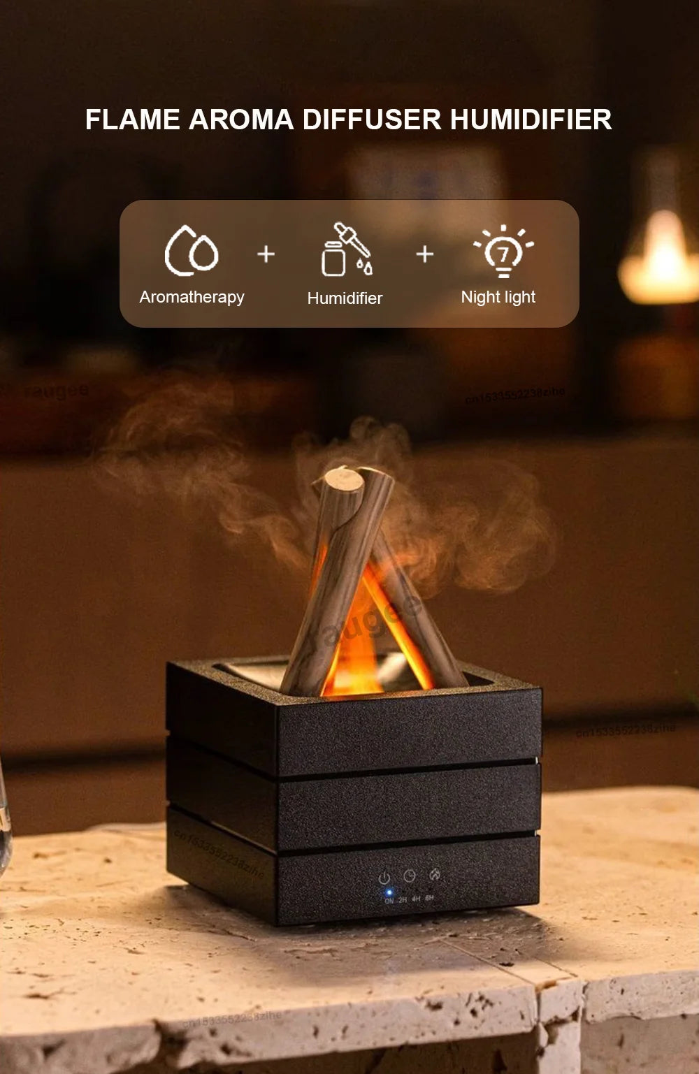 Bonfire Flame Essential Oils Diffuser Humidifier Fragrance Diffuser