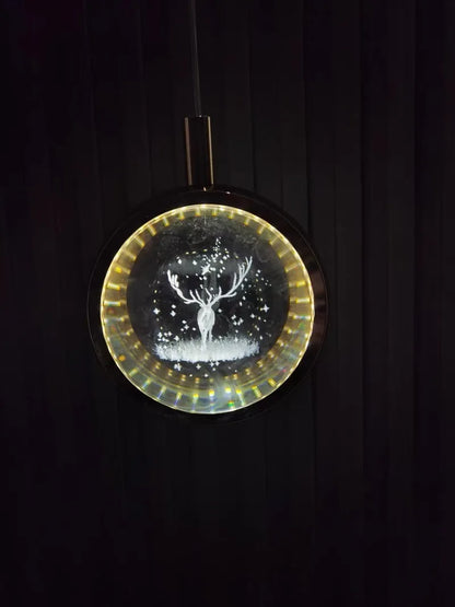 Modern Nordic Crystal Halo Pendant Light