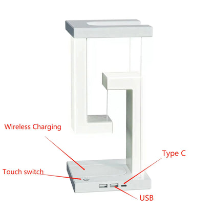 Novelty Floating Levitating Glow Wireless Charging Lamp
