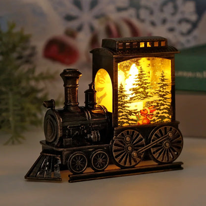 LED Lights Vintage Portable Train Night Lamp