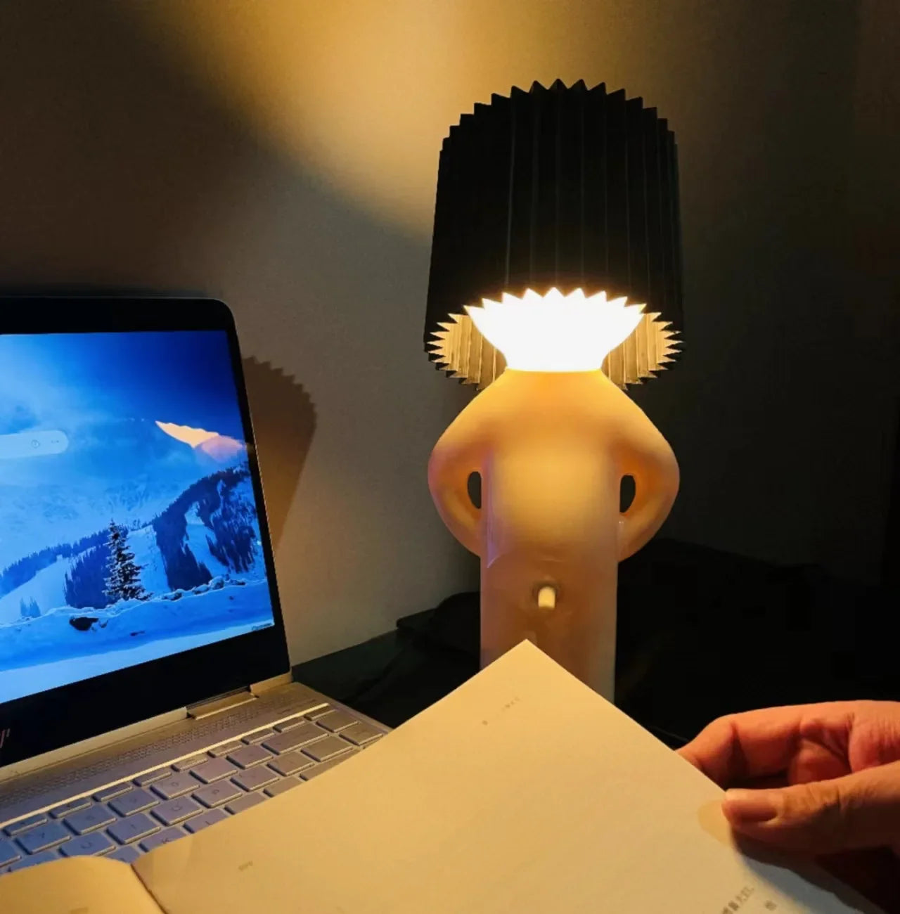Small Book Lights Little Naughty Boy Night Light Shy Man Lamp