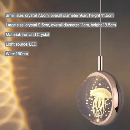 Modern Nordic Crystal Halo Pendant Light