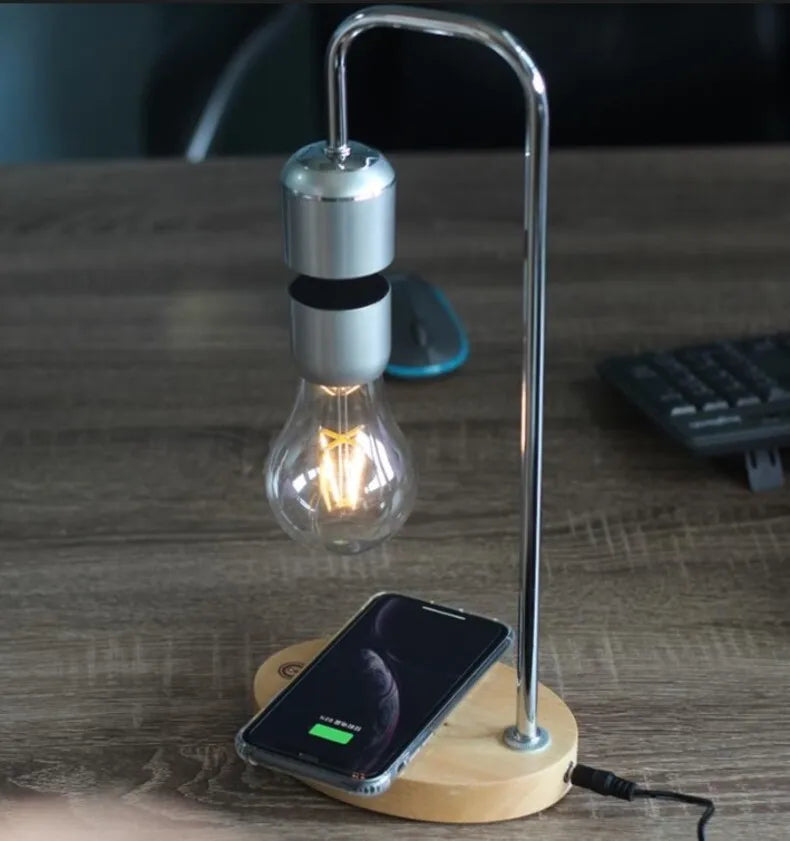 Magnetic Levitating Wireless Bulb Desk Lamp - Decoravibe