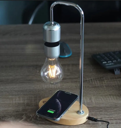 Magnetic Levitating Wireless Bulb Desk Lamp - Decoravibe