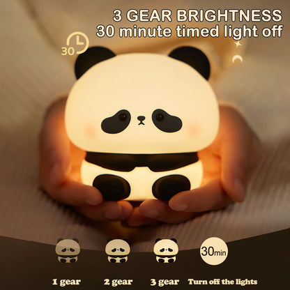 LED Light Panda Cartoon Animals Silicone Lamp