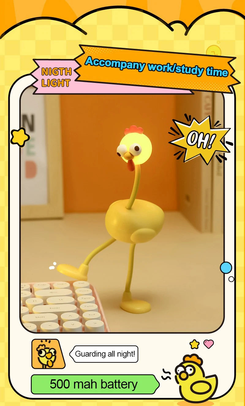 Chicken Night Light Mini Adjusting Table Lamp