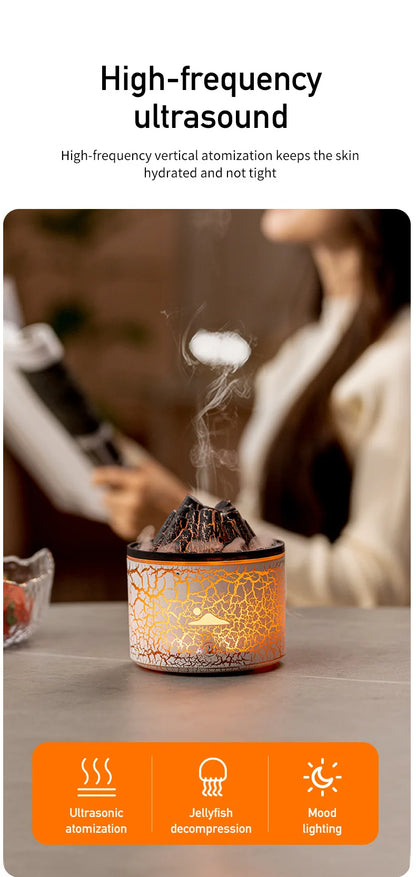 Flame Volcano Humidifier Aroma Diffuser Ultrasonic Mist
