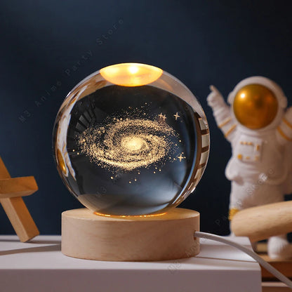 Unique 3D Crystal Ball Night Light Led Lamp