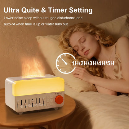Essential Oil Diffuser With Musical Function Portable Mini Flame