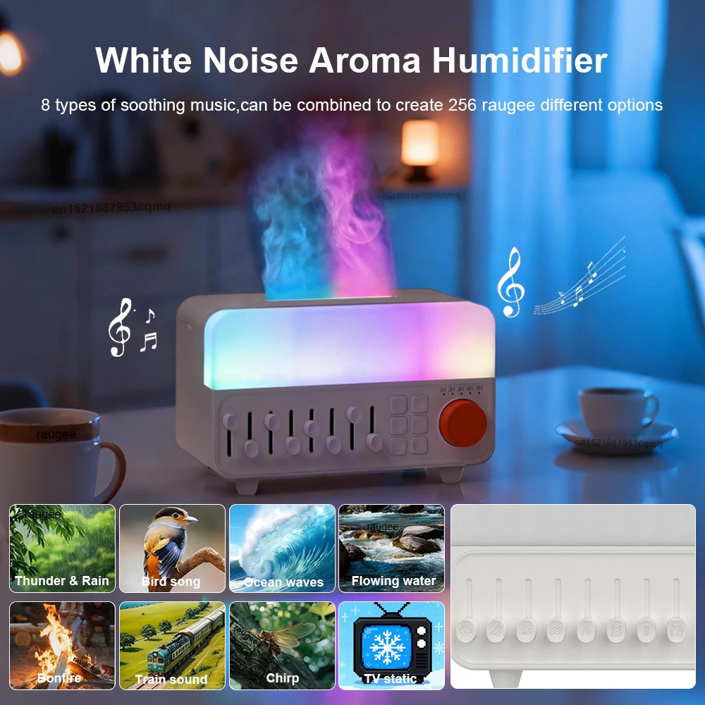 Essential Oil Diffuser With Musical Function Portable Mini Flame