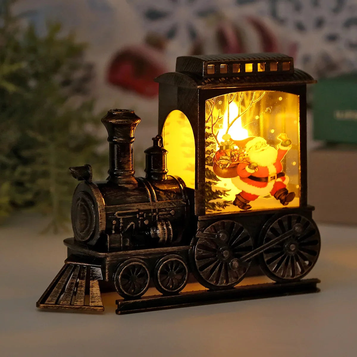 LED Lights Vintage Portable Train Night Lamp
