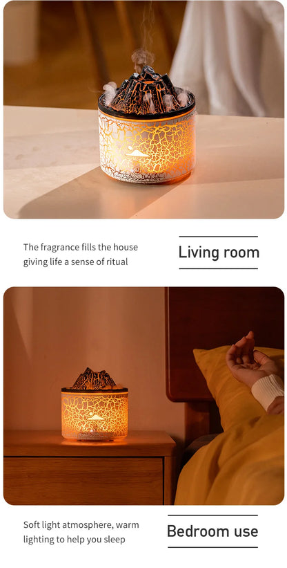 Flame Volcano Humidifier Aroma Diffuser Ultrasonic Mist