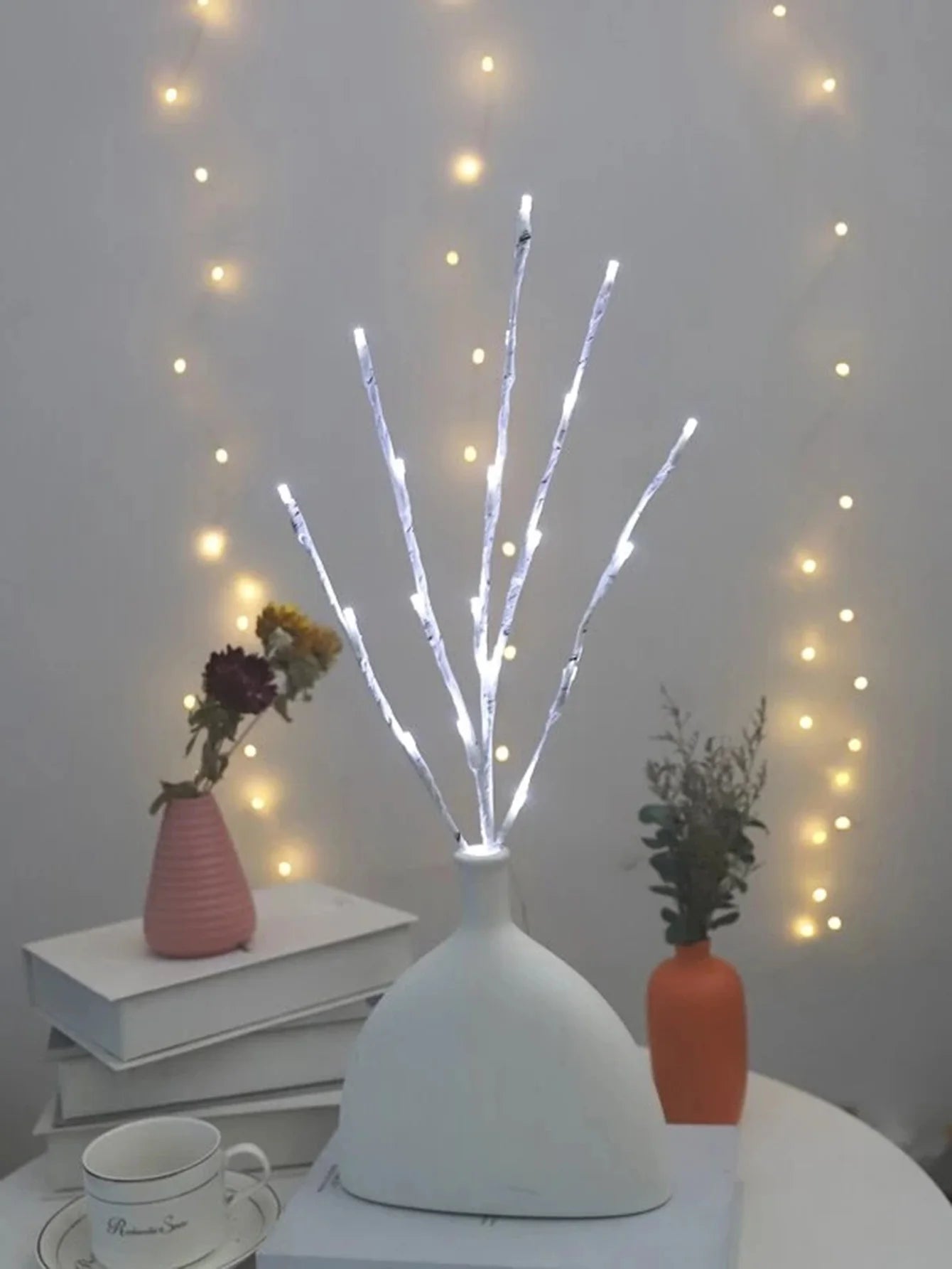 White Birch Branch Fairy LED  Lights
