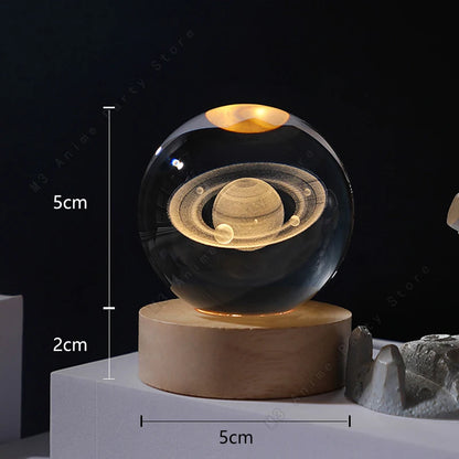 Unique 3D Crystal Ball Night Light Led Lamp