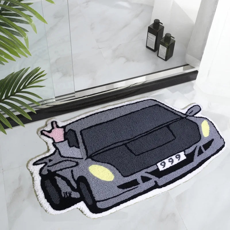New car graphic sheep carpet non-slip decorative floor mat