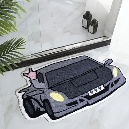 New car graphic sheep carpet non-slip decorative floor mat