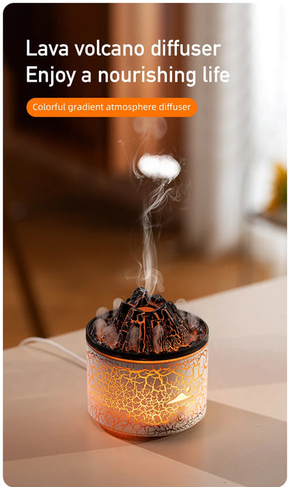 Flame Volcano Humidifier Aroma Diffuser Ultrasonic Mist
