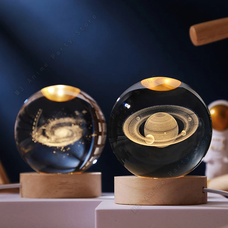 Unique 3D Crystal Ball Night Light Led Lamp
