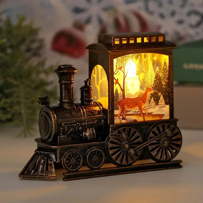 LED Lights Vintage Portable Train Night Lamp