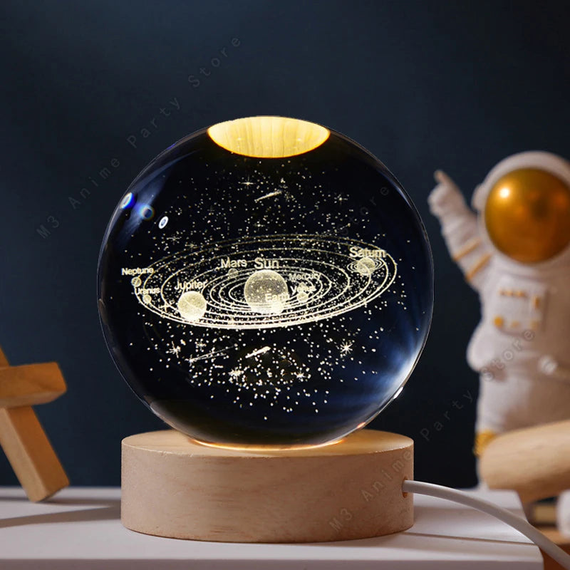 Unique 3D Crystal Ball Night Light Led Lamp