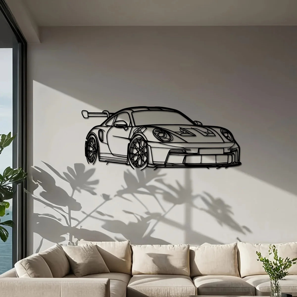Modern Iron Home Decor Sign, Dynamic Racing Ca Decor