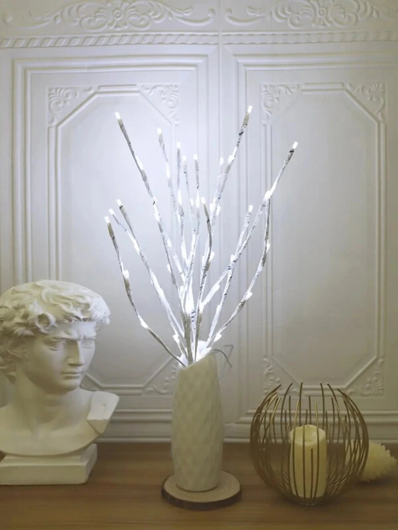 White Birch Branch Fairy LED  Lights