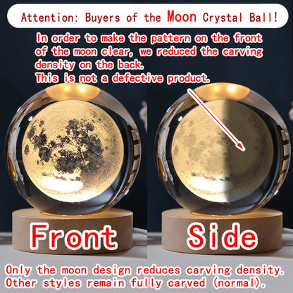 Unique 3D Crystal Ball Night Light Led Lamp