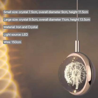 Modern Nordic Crystal Halo Pendant Light