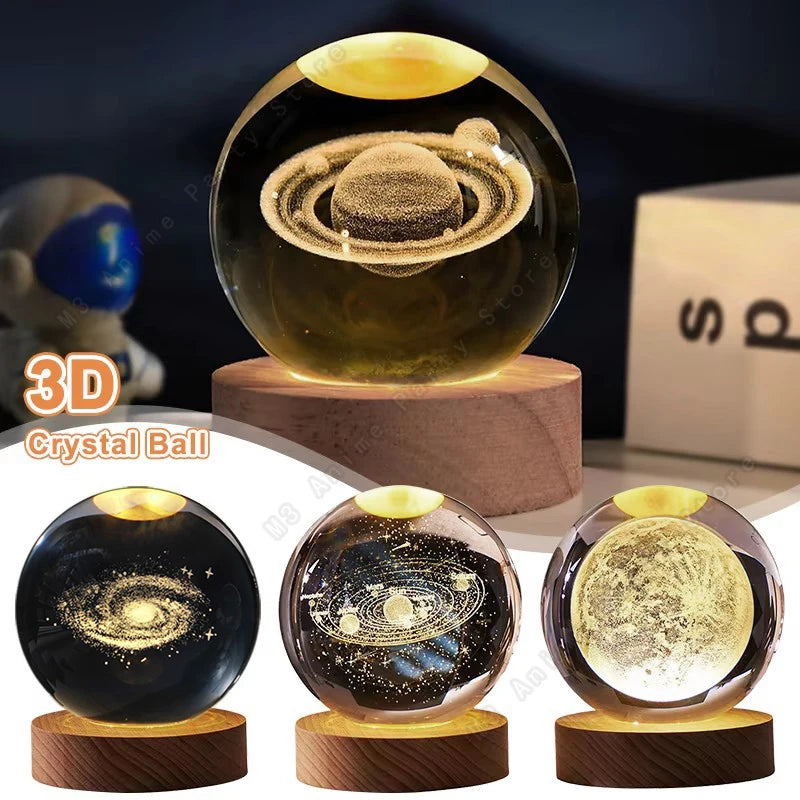 Unique 3D Crystal Ball Night Light Led Lamp