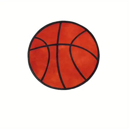 Basketball Pattern Round Rug Non-Slip Washable Home Decor