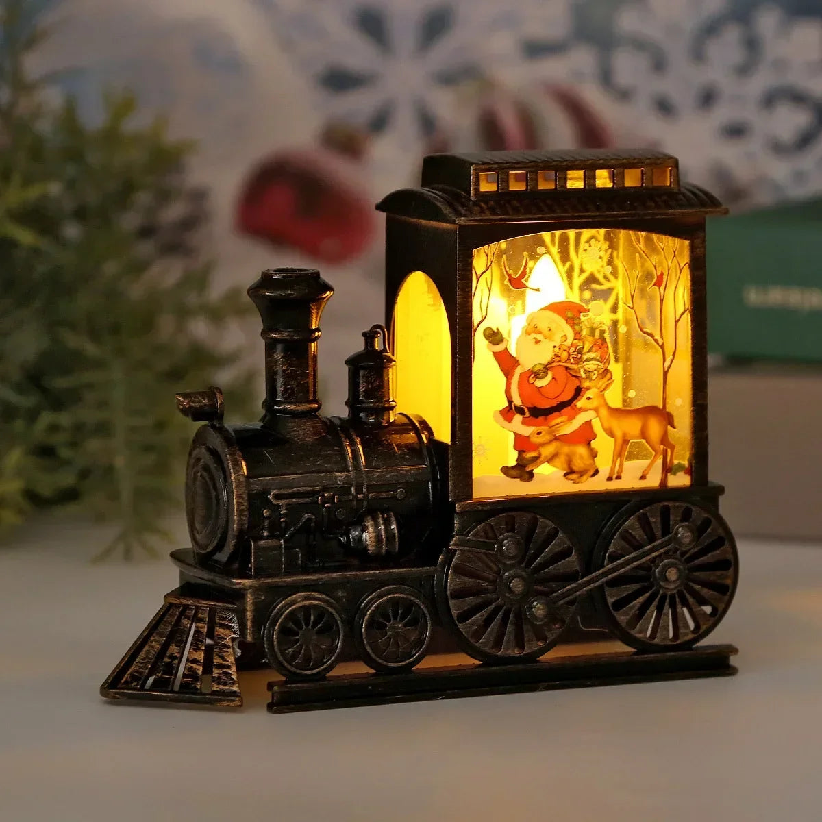 LED Lights Vintage Portable Train Night Lamp