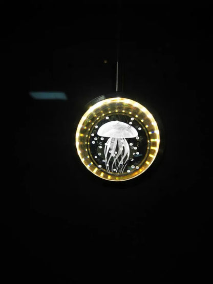 Modern Nordic Crystal Halo Pendant Light