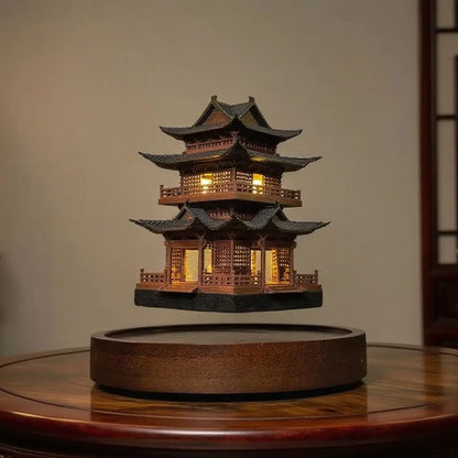 Magnetic Levitating Architectural Floating Tower Desk Decor