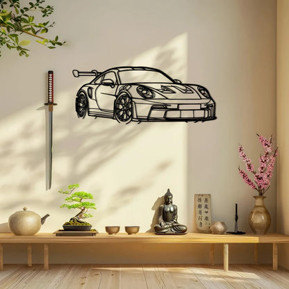 Modern Iron Home Decor Sign, Dynamic Racing Ca Decor