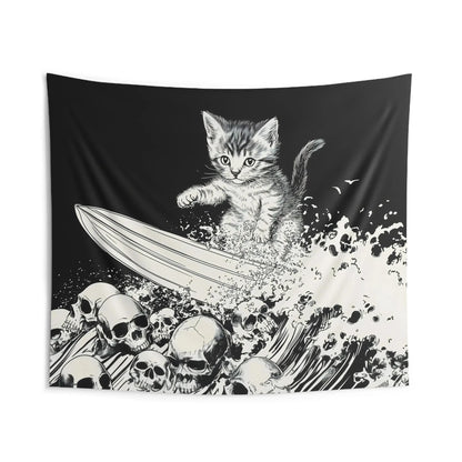 Heavy Metal Kitten Tapestry Unhinged Wall Art