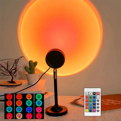 Sunset projection light remote control bedroom decortion